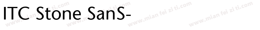 ITC Stone SanS字体转换